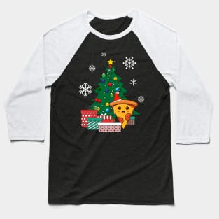 Happy Pizza Around The Christmas Tree Baseball T-Shirt